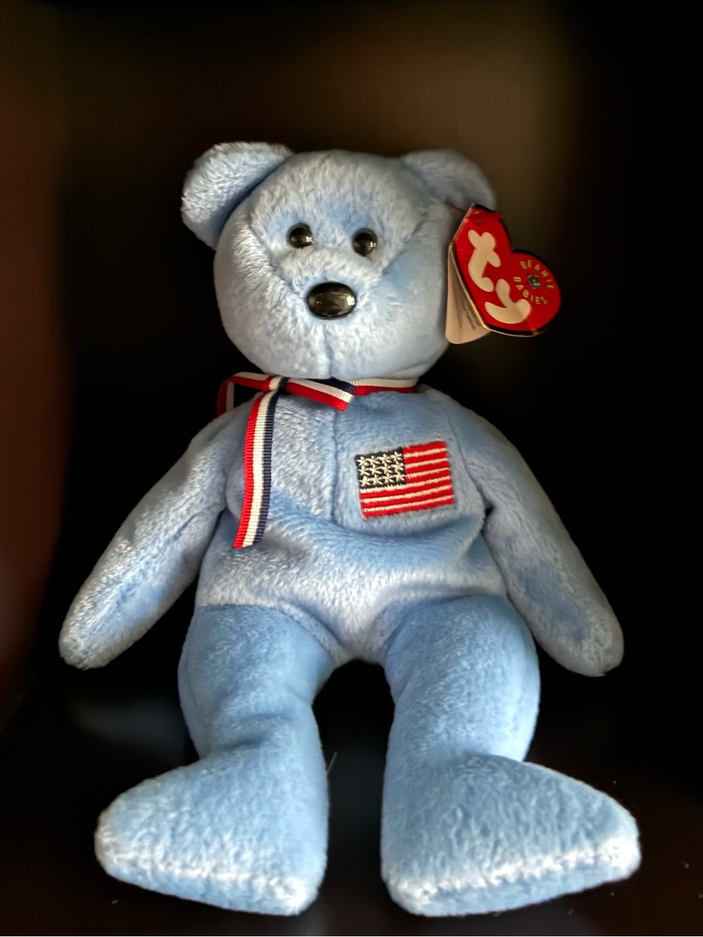 Ty “America “ 9/11 Tribute Red Cross Bear Beanie Baby